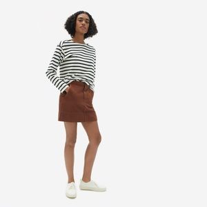 Everlane Canvas Stamp Skirt in Rosewood